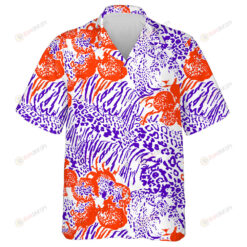 Wild African Leopard With Orchids And Predators Hawaiian Shirt