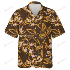 Wild African Leopard With Tropical Hibiscus Flowers Hawaiian Shirt