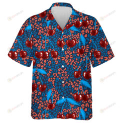 Wild African Leopards And Red Cherries Hawaiian Shirt