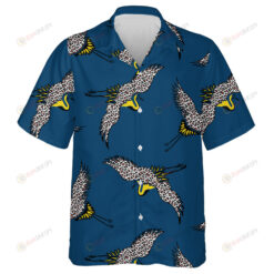 Wild African Leopards With Black Birds Hawaiian Shirt