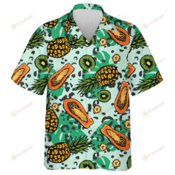 Wild African Leopards With Pineapple And Papaya Hawaiian Shirt