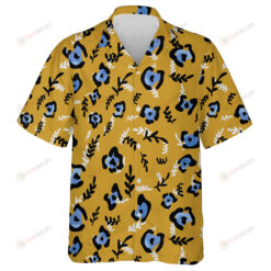 Wild Animals Abstract Leopard Skin Shapes And Leaves Hawaiian Shirt