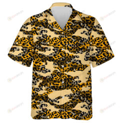 Wild Animals Leopard Camouflage In Simple Cartoon Hawaiian Shirt