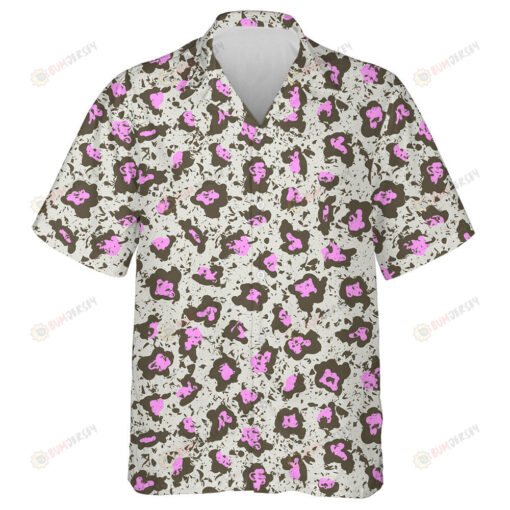 Wild Animals Leopard Grunge Effect On Different Layer Hawaiian Shirt