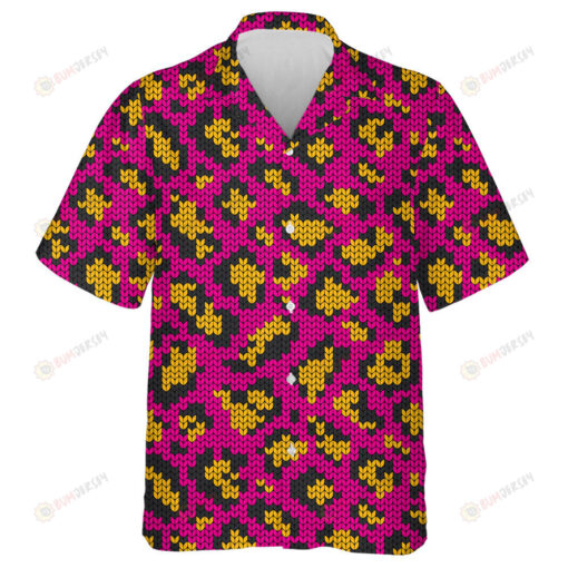 Wild Animals Leopard In Knitted Style Hawaiian Shirt