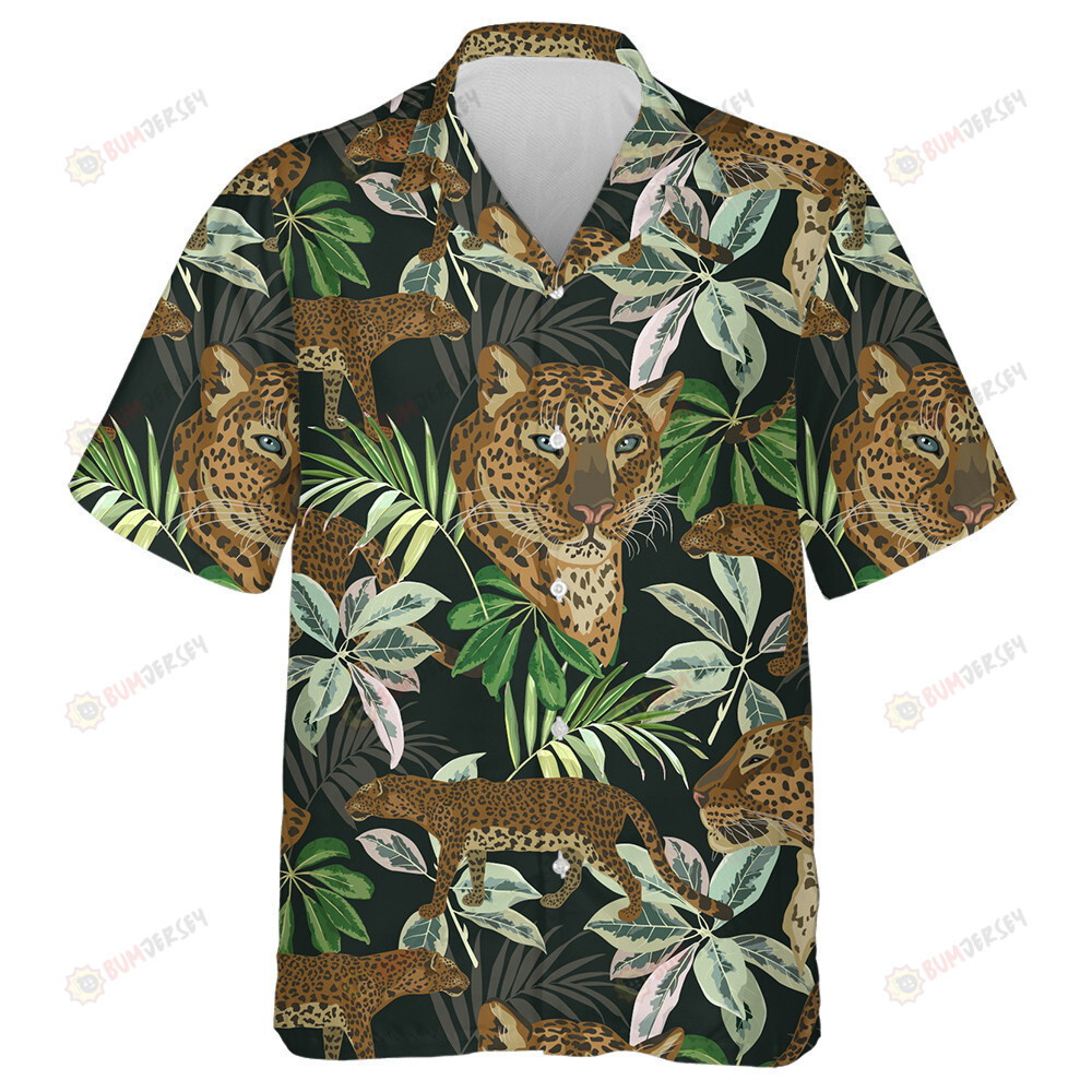 Wild Animals Leopard King In The Jungle Hawaiian Shirt