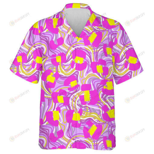 Wild Animals Leopard With Chaotic Tangled Lines Hawaiian Shirt