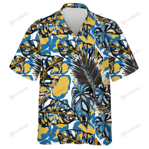 Wild Animals Leopard With Summer Tropical Leaf Hawaiian Shirt