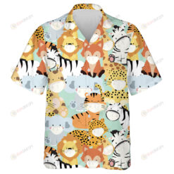 Wild Animals Tiger And Leopard Is Wearing Mask Hawaiian Shirt