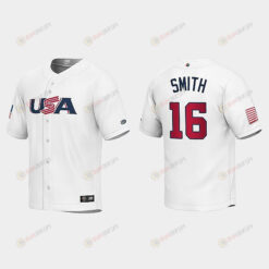 Will Smith 16 USA Baseball 2023 World Baseball Classic Youth Jersey