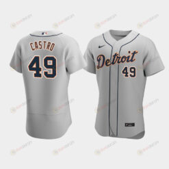 Willi Castro 49 Detroit Tigers Gray Road Jersey Jersey