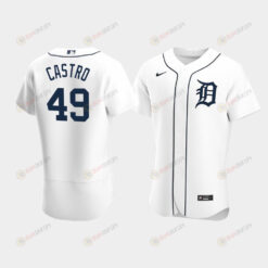 Willi Castro 49 Detroit Tigers White Home Jersey Jersey