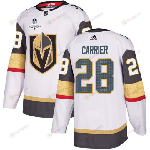 William Carrier 28 Vegas Golden Knights Stanley Cup 2023 Champions Patch Away Breakaway Men Jersey - White