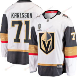 William Karlsson 71 Vegas Golden Knights 2023 Stanley Cup Champions Patch Away Breakaway Player Jersey - White