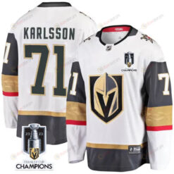 William Karlsson 71 Vegas Golden Knights 2023 Stanley Cup Champions Patch Away Breakaway Player Jersey - White