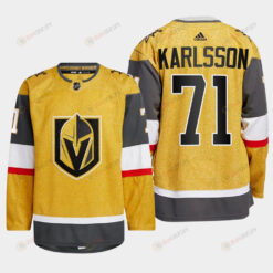 William Karlsson 71 Vegas Golden Knights Gold Jersey 2023 Home