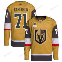 William Karlsson 71 Vegas Golden Knights Stanley Cup 2023 Champions Patch Home Breakaway Men Jersey - Gold