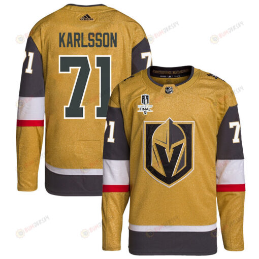 William Karlsson 71 Vegas Golden Knights Stanley Cup 2023 Final Patch Home Breakaway Men Jersey - Gold