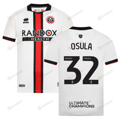 William Osula 32 Sheffield United 2022-23 Away Jersey - White