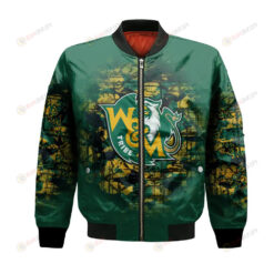 William and Mary Tribe Bomber Jacket 3D Printed Camouflage Vintage