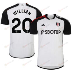Willian 20 Fulham FC 2023-24 Premier League Home Men Jersey - White