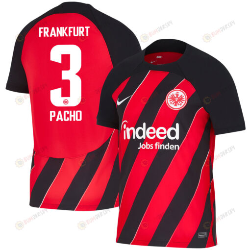 Willian Pacho 3 Eintracht Frankfurt 2023-24 Home Men Jersey - Red