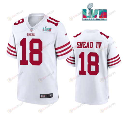 Willie Snead Iv 18 San Francisco 49Ers Super Bowl LVII White Men's Jersey