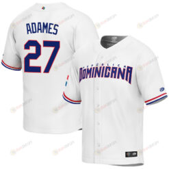 Willy Adames 27 Dominican Republic Baseball 2023 World Baseball Classic Jersey - White