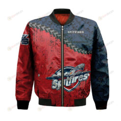 Windsor Spitfires Bomber Jacket 3D Printed Grunge Polynesian Tattoo