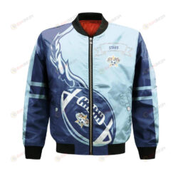 Windsor Stars Bomber Jacket 3D Printed Flame Ball Pattern