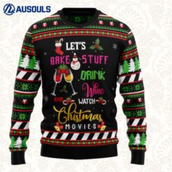 Wine Christmas Movie Ugly Sweaters For Men Women Unisex