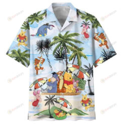 Winnie The Pooh Summer Time Hawaiian Shirt Short Sleeve