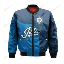 Winnipeg Jets Bomber Jacket 3D Printed Curve Style Custom Text And Number