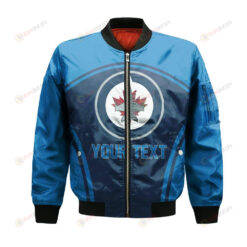 Winnipeg Jets Bomber Jacket 3D Printed Custom Text And Number Curve Style Sport