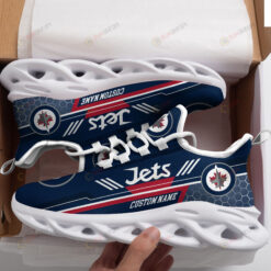 Winnipeg Jets Logo Custom Name Pattern 3D Max Soul Sneaker Shoes