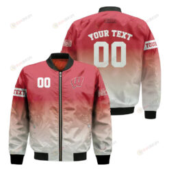 Wisconsin Badgers Fadded Bomber Jacket 3D Printed
