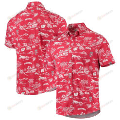 Wisconsin Badgers Red Classic Hawaiian Shirt