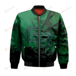 Wisconsin-Green Bay Phoenix Bomber Jacket 3D Printed Basketball Net Grunge Pattern