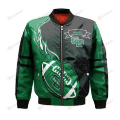 Wisconsin-Green Bay Phoenix Bomber Jacket 3D Printed Flame Ball Pattern