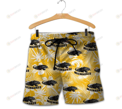 Wisconsin-Milwaukee Panthers Men Shorts Tropical Seamless