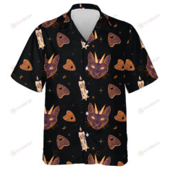 Witchcraft With Devil Cat And Candle Hawaiian Shirt