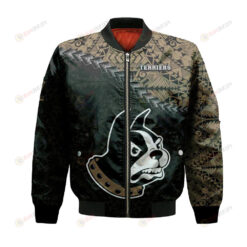 Wofford Terriers Bomber Jacket 3D Printed Grunge Polynesian Tattoo