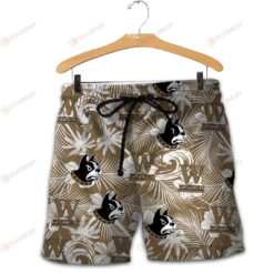 Wofford Terriers Men Shorts Tropical Seamless