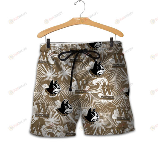 Wofford Terriers Men Shorts Tropical Seamless