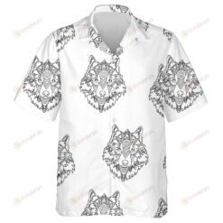 Wolf Animals King Of Aztec Ornamental Hawaiian Shirt