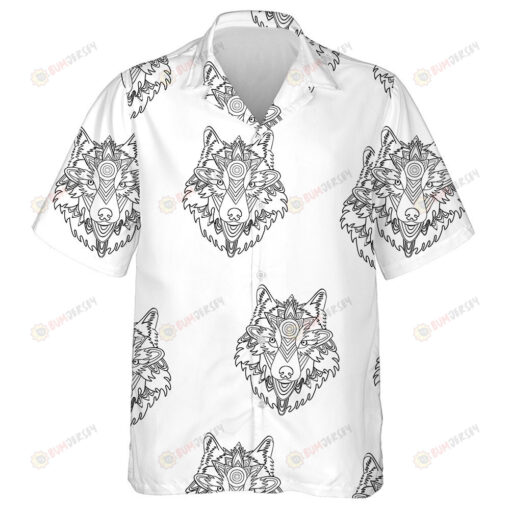 Wolf Animals King Of Aztec Ornamental Hawaiian Shirt