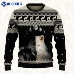 Wolf Day And Night Ugly Sweaters For Men Women Unisex