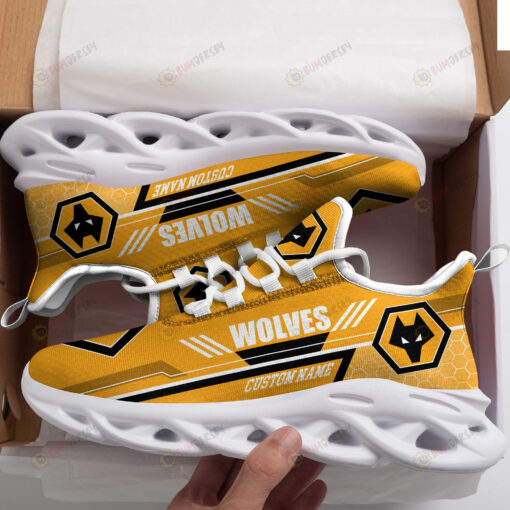 Wolverhampton Wanderers Logo Custom Name Pattern 3D Max Soul Sneaker Shoes