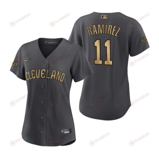 Women Cleveland Guardians Jose Ramirez Charcoal 2022-23 All-Star Game Jersey