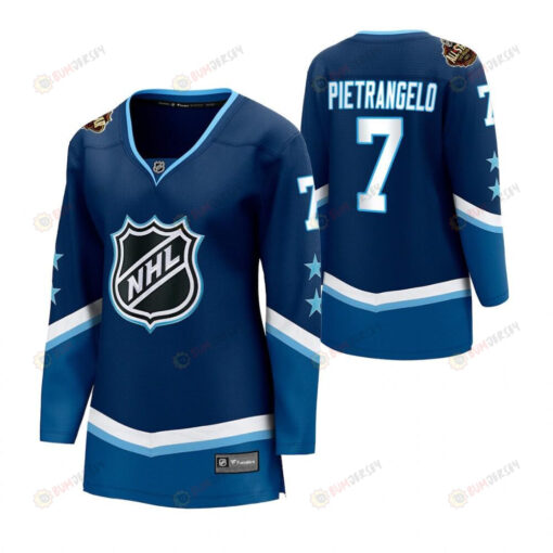 Women Jersey Vegas Golden Knights Alex Pietrangelo 7 2023 All-Star Women Blue Western Jersey